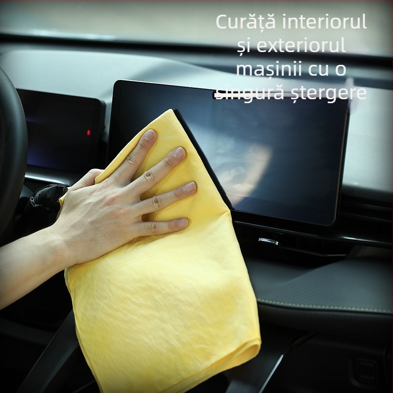Prosop de curățare auto pentru spălarea mașinii, din PVC, piele de căprioară, uscare rapidă, absorbant, fără urme, de uz casnic, mare, prosop de curățare auto din piele de căprioară