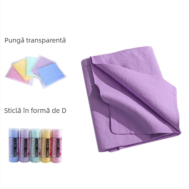 Prosop de curățare auto pentru spălarea mașinii, din PVC, piele de căprioară, uscare rapidă, absorbant, fără urme, de uz casnic, mare, prosop de curățare auto din piele de căprioară