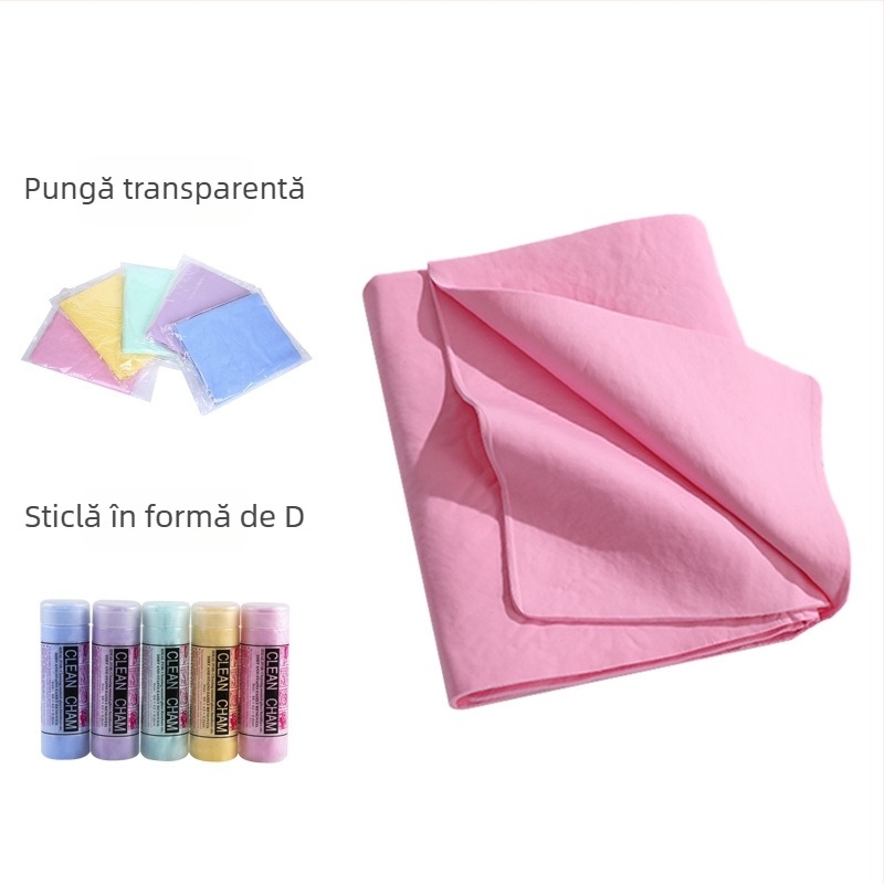 Prosop de curățare auto pentru spălarea mașinii, din PVC, piele de căprioară, uscare rapidă, absorbant, fără urme, de uz casnic, mare, prosop de curățare auto din piele de căprioară