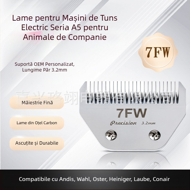 Mașină de tuns electrică profesională pentru animale de companie, 10W/30W/7FW/4FW A5, cu lamă largă, vânzare internațională, cap de tăiere
