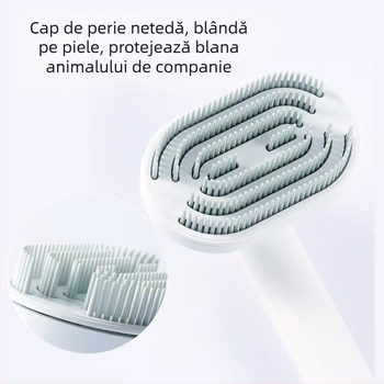 Pieptene rotativ pentru animale de companie, perie inteligentă de pulverizare, curățare, îndepărtare a părului, pieptene cu abur pentru pisici și câini, încărcare automată a părului anti-muște, articole pentru animale de companie