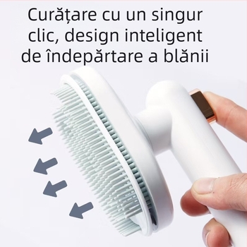 Pieptene rotativ pentru animale de companie, perie inteligentă de pulverizare, curățare, îndepărtare a părului, pieptene cu abur pentru pisici și câini, încărcare automată a părului anti-muște, articole pentru animale de companie