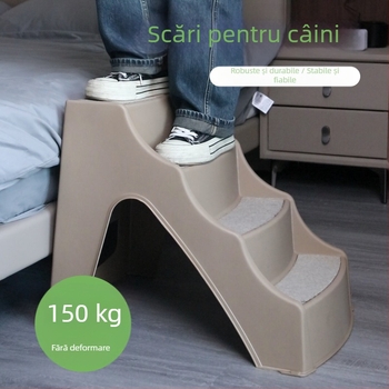 Scară de cățărat pentru animale de companie transfrontalieră, scară pentru câini, trepte din plastic, pat antiderapant, scară pentru câini, pisică, câini, scară pliabilă pentru mașini