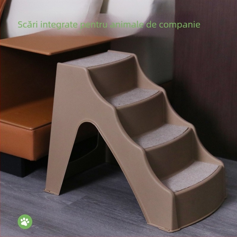 Scară de cățărat pentru animale de companie transfrontalieră, scară pentru câini, trepte din plastic, pat antiderapant, scară pentru câini, pisică, câini, scară pliabilă pentru mașini