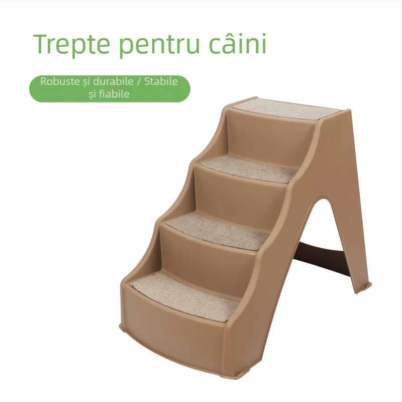 Scară de cățărat pentru animale de companie transfrontalieră, scară pentru câini, trepte din plastic, pat antiderapant, scară pentru câini, pisică, câini, scară pliabilă pentru mașini