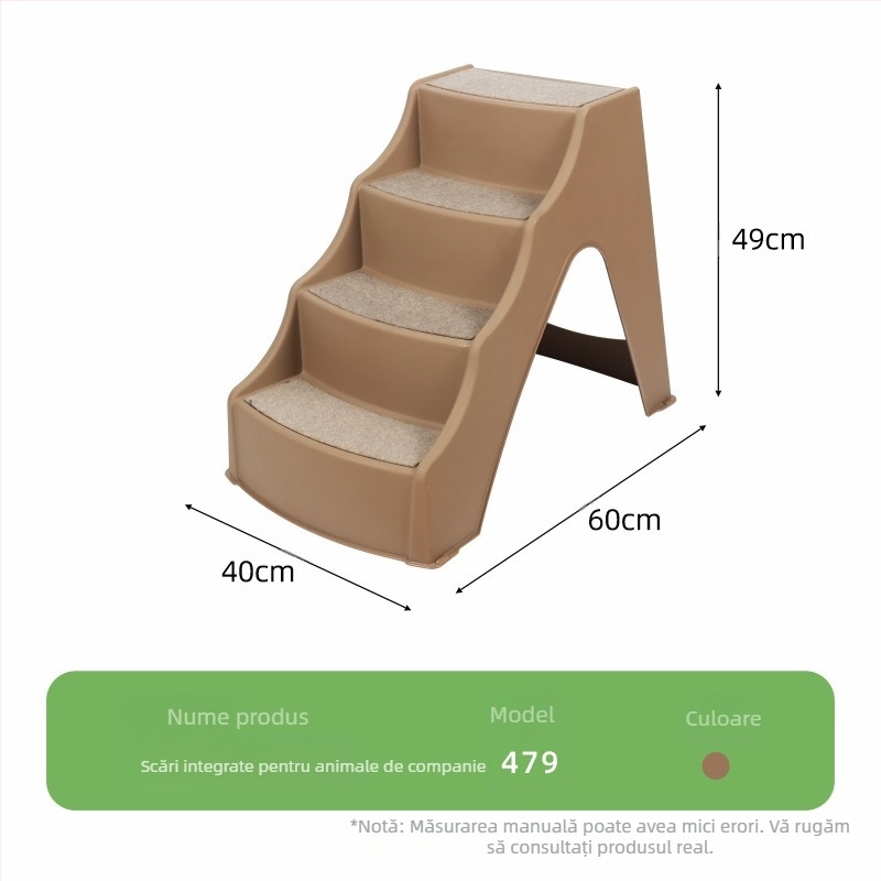 Scară de cățărat pentru animale de companie transfrontalieră, scară pentru câini, trepte din plastic, pat antiderapant, scară pentru câini, pisică, câini, scară pliabilă pentru mașini