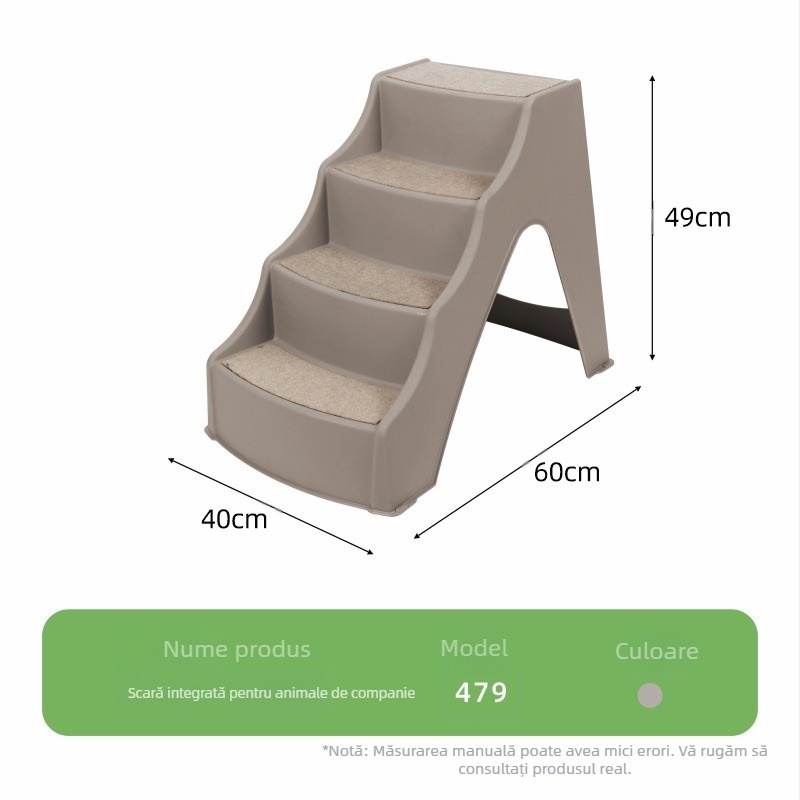 Scară de cățărat pentru animale de companie transfrontalieră, scară pentru câini, trepte din plastic, pat antiderapant, scară pentru câini, pisică, câini, scară pliabilă pentru mașini