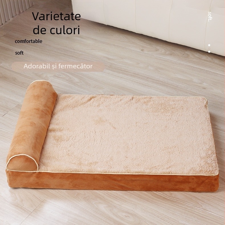 Noul covoraș din burete pentru pisici de la Amazon, covoraș pentru câini, casă pentru pisici, casă pentru câini mari, medii și mici, cu o singură cotiera laterală, canapea pentru animale de companie, cuib