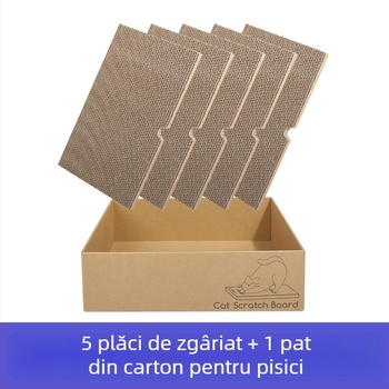 Placă de zgâriat transfrontalieră cu desene animate fierbinți, hârtie ondulată, costum de jucărie pentru pisici cu gaură convenabilă, protecție a mediului