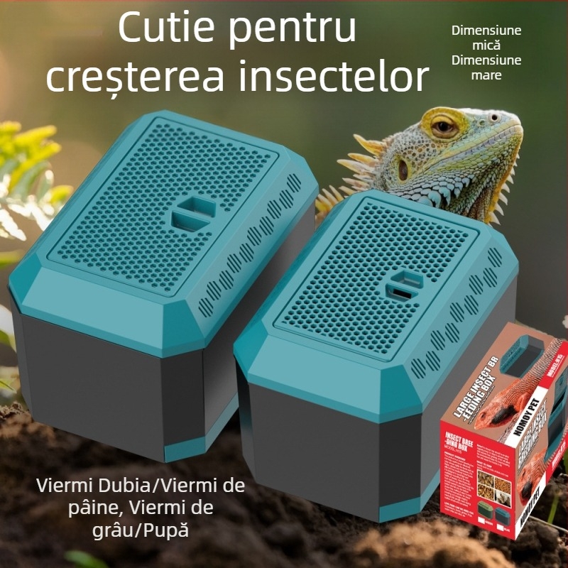 Pâine Bug Dubya Șopârlă Viermi de Mătase Pupa Palace Flip respirabil Bazin de apă Alpinism Sertar Lumină-rezistent Insectă Hrănire Cutie