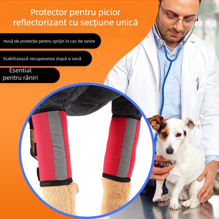 Protecții pentru picioare de câine, protectori pentru genunchi, protectori dubli pentru picioarele din față, provizii pentru animale de companie, îngrijire postoperatorie pentru reabilitarea câinilor, mâneci rănite, CDA transfrontaliere