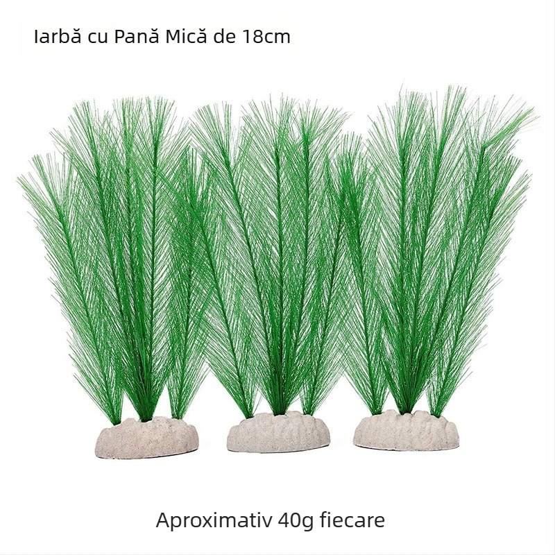 Ornamente de acvariu, pește rezervor, peisaj, decorare, simulare, iarbă de apă, cățărare, simulare pentru animale de companie, plantă din plastic, iarbă, coadă de pui, iarbă, pene, iarbă