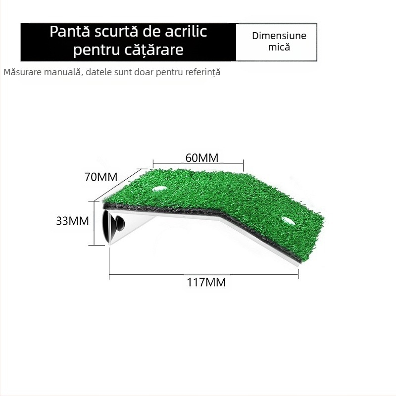 Nomo nomo Acrilică Insulă Plutitoare Platformă de Basking Amfibie Acvariu pentru Turtle Turtle Scară de Cățărat Sun Back Simulare Peisaj Gazon