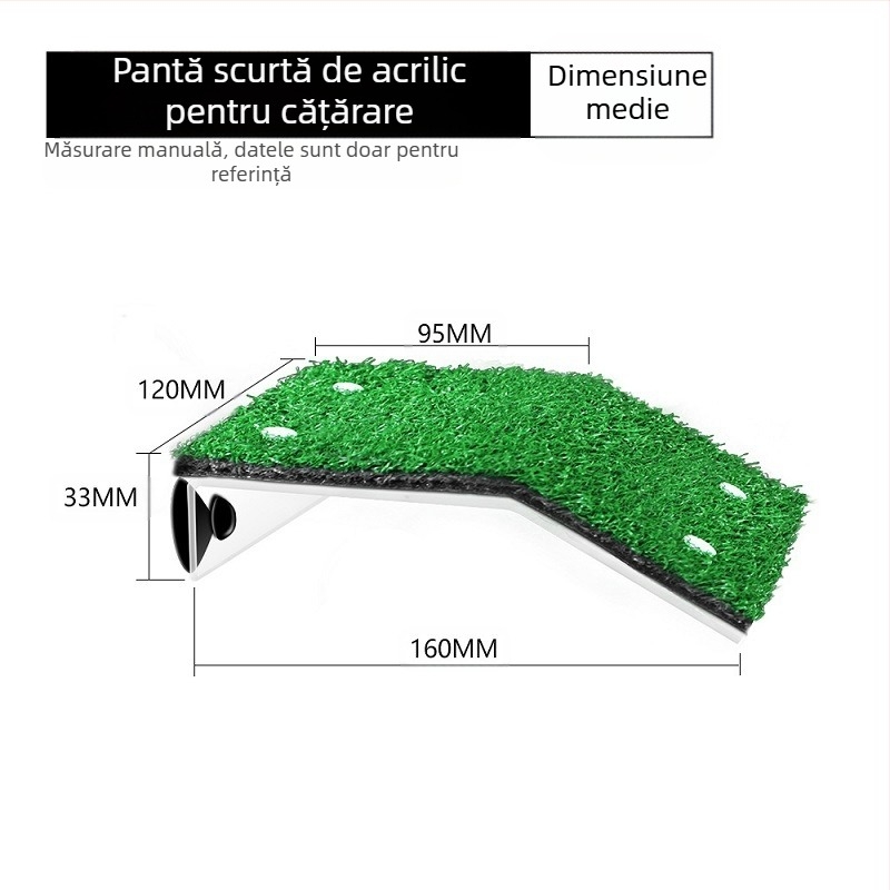 Nomo nomo Acrilică Insulă Plutitoare Platformă de Basking Amfibie Acvariu pentru Turtle Turtle Scară de Cățărat Sun Back Simulare Peisaj Gazon