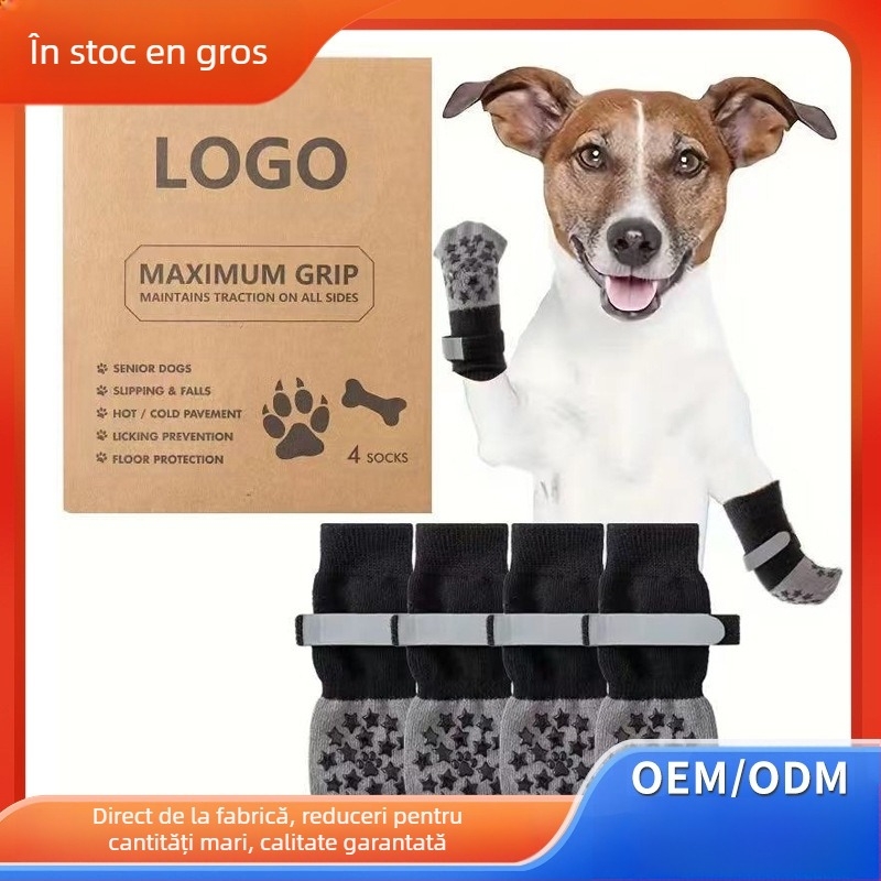 Șosete pentru animale de companie, explozii transfrontaliere, șosete impermeabile antiderapante pentru exterior, șosete pentru câini mari și mici, pantofi pentru picioare, huse pentru pisici și câini