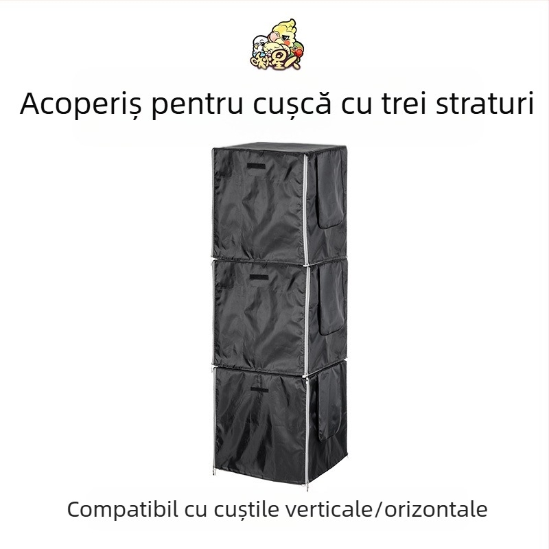 Accesorii pentru colivie de papagal Miyagi, rack de depozitare Daquan Top, stație de scripeți, tijă, cutie pentru alimente, panou transparent, deflector exclusiv
