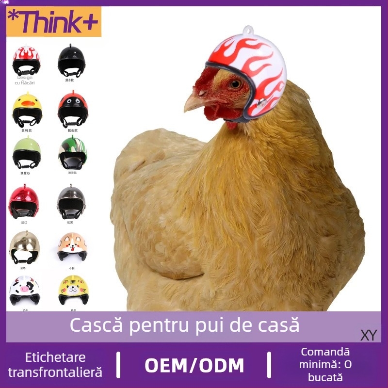 Cască de protecție pentru păsări, pentru animale de companie, pentru pui, porumbel voiajer, pentru papagal, amuzant, cu glugă de protecție