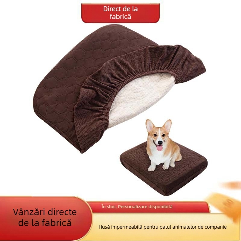 Set de pat pentru câini impermeabil, lavabil, ușor de îndepărtat, set de pat pentru animale de companie, set de pat drăguț pentru câini, ușor de curățat, păr