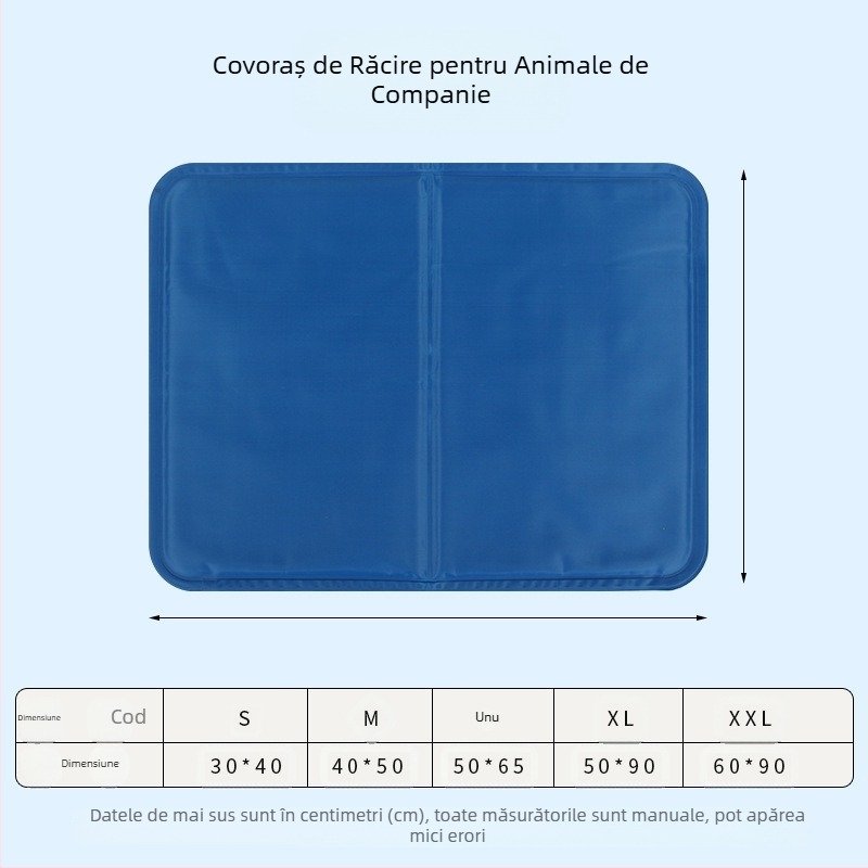Saltea de răcire pentru animale de companie, albastru regal, saltea de gheață transfrontalieră pentru animale de companie, saltea de vară cu burete și gel