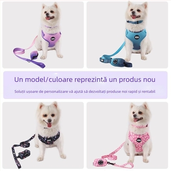 Curea de tracțiune transfrontalieră pentru câini de companie, curea de piept pentru zgardă de câine, costum, en-gros, personalizat, consumabile pentru animale de companie