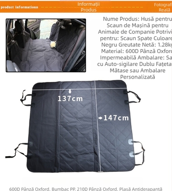 Covoraș auto pentru animale de companie Amazon, popular pentru câini, pernă de scaun auto antiderapantă impermeabilă, pentru spate, consumabile auto pentru câini