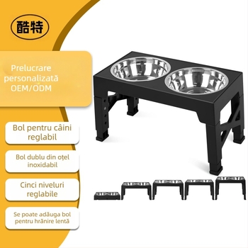 [Personalizat] Bol pentru animale de companie, pentru ridicarea hranei lente pentru câini, pentru hrănirea slow food, bazin pentru hrană lentă anti-sufocare, bol pentru orez, bol dublu, bol elevat