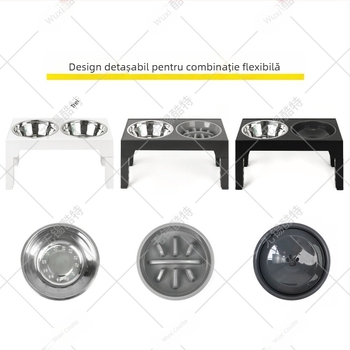 [Personalizat] Bol pentru animale de companie, pentru ridicarea hranei lente pentru câini, pentru hrănirea slow food, bazin pentru hrană lentă anti-sufocare, bol pentru orez, bol dublu, bol elevat