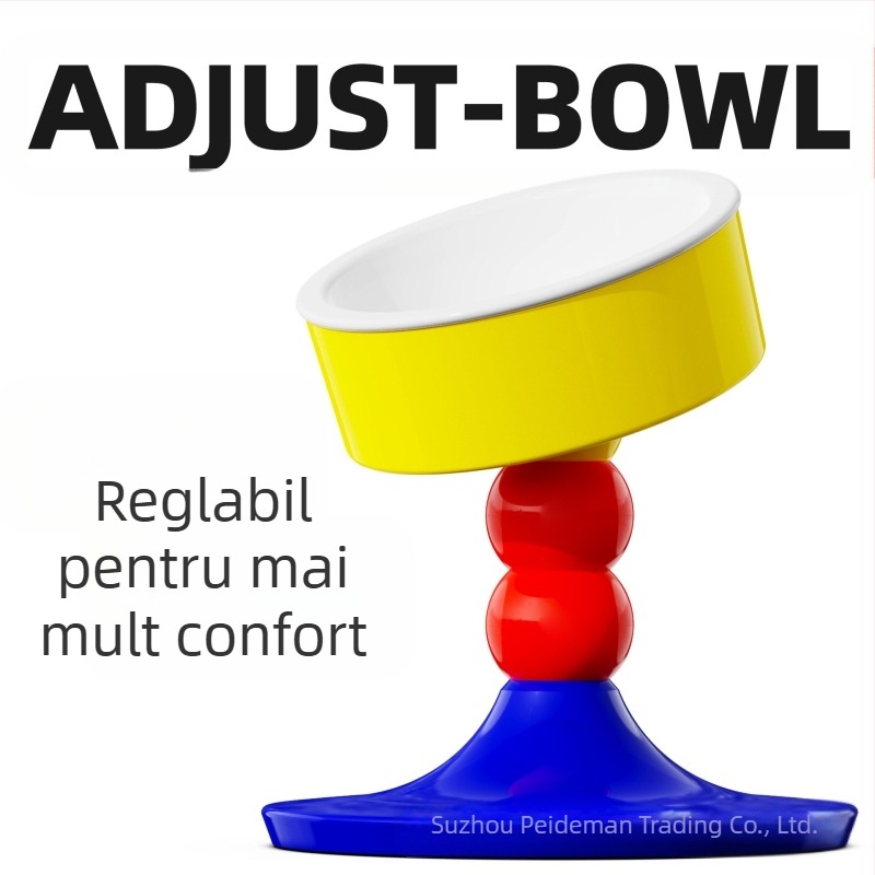 Amazon New Pet Products Protecție pentru gât Bazin înalt pentru hrană pentru pisici, adăpător reglabil anti-șoc pentru câini