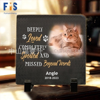 Ornamente memoriale din piatră pentru animale de companie Amazon Daifa, imagini DIY, imprimare color, ornamente memoriale pentru pisici și câini, ziua de naștere