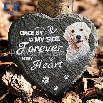 Ornamente memoriale din piatră pentru animale de companie Amazon Daifa, imagini DIY, imprimare color, ornamente memoriale pentru pisici și câini, ziua de naștere