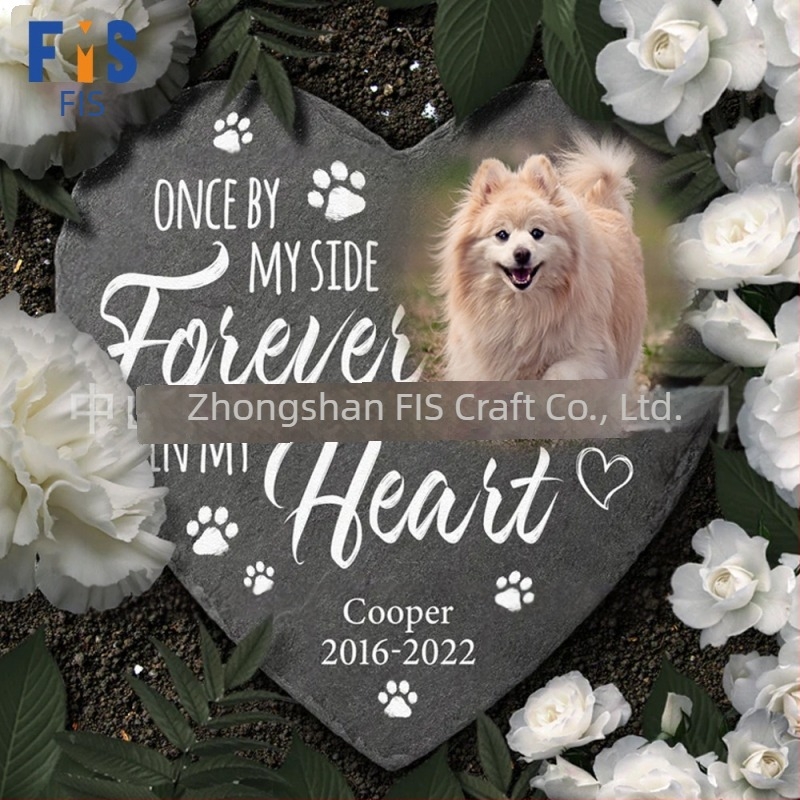 Ornamente memoriale din piatră pentru animale de companie Amazon Daifa, imagini DIY, imprimare color, ornamente memoriale pentru pisici și câini, ziua de naștere