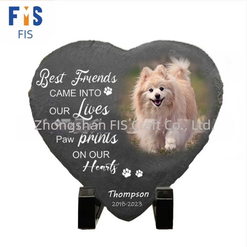 Ornamente memoriale din piatră pentru animale de companie Amazon Daifa, imagini DIY, imprimare color, ornamente memoriale pentru pisici și câini, ziua de naștere