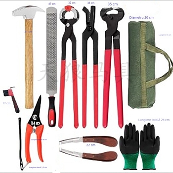 Set de 10 piese pentru repararea încălțămintei, combinație transfrontalieră, unghii pentru repararea calului, clește pentru tăierea pantofilor, clește pentru presarea unghiilor, cuțit pentru repararea încălțămintei