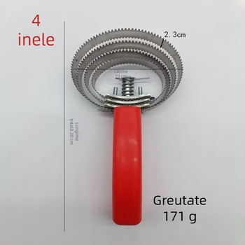 Patru, cinci și șase cercuri, pieptene zimțat, răzuitor de transpirație pentru vacă și cal, greblă anti-mâncărime, pieptene din păr de cal, scărpinat dinți, pieptene pentru animale de companie, perie de îndepărtare a părului