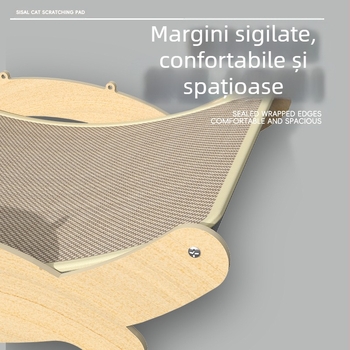 Pat pentru pisici crab, zgâriere pentru pisici, cu frânghie de cânepă, cuib pentru pisici integrat, fotoliu reclinabil supradimensionat pentru pisici, rezistent la uzură, fără resturi, șlefuirea ghearelor, canapea pentru pisici