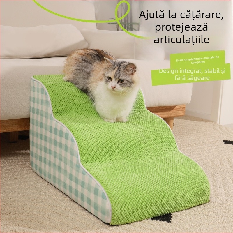 Pat pentru animale de companie, scară de alpinism, pat pentru câini și pisici, scară antiderapantă, canapea detașabilă și lavabilă, rezistentă la uzură, saltea de alpinism pentru pisici