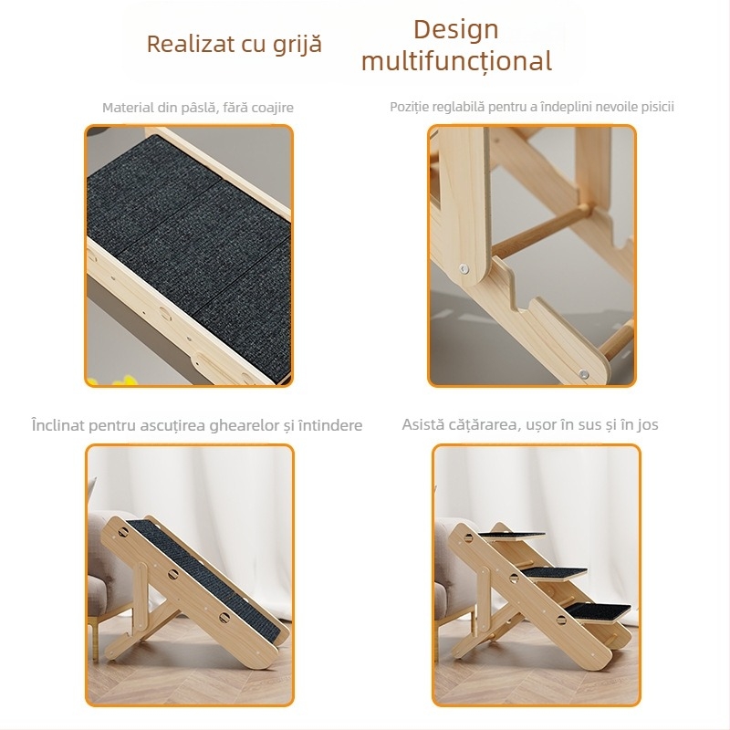 Suport pentru cățărat pisicii, scări pentru animale de companie, paturi pentru pisici și câini, trepte antiderapante, scară de cățărat, pantă, scară pentru câini mici și vechi, comerț exterior transfrontalier