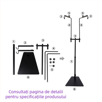 Suport pentru lampă de podea pentru animale de companie, direct din fabrică, cu cârlig dublu, reglabil, pentru lampă de plante, suport pentru abajur pentru animale de companie, pentru cățărat