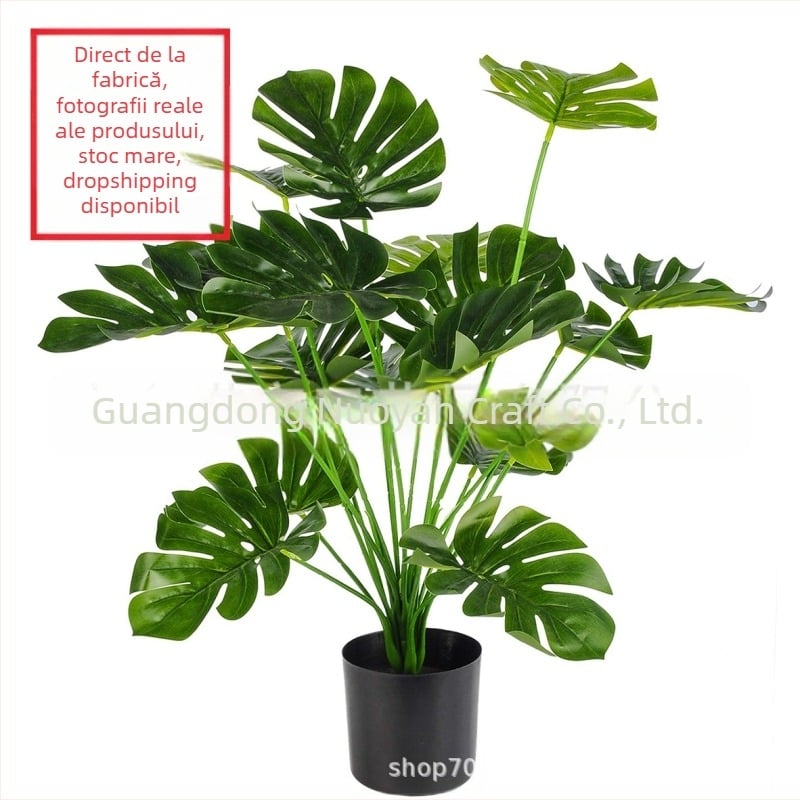 Plante artificiale de primăvară și vară, simulare de frunze de broască țestoasă, amenajare peisagistică de interior, plantă verde bionică, copac artificial, decorare în ghiveci pentru camera de zi