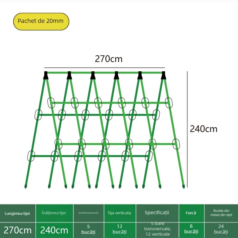 [Su Su Su] Suport pentru castraveți, tijă de fasole, suport pentru roșii, suport pentru legume, tijă de susținere a plantelor