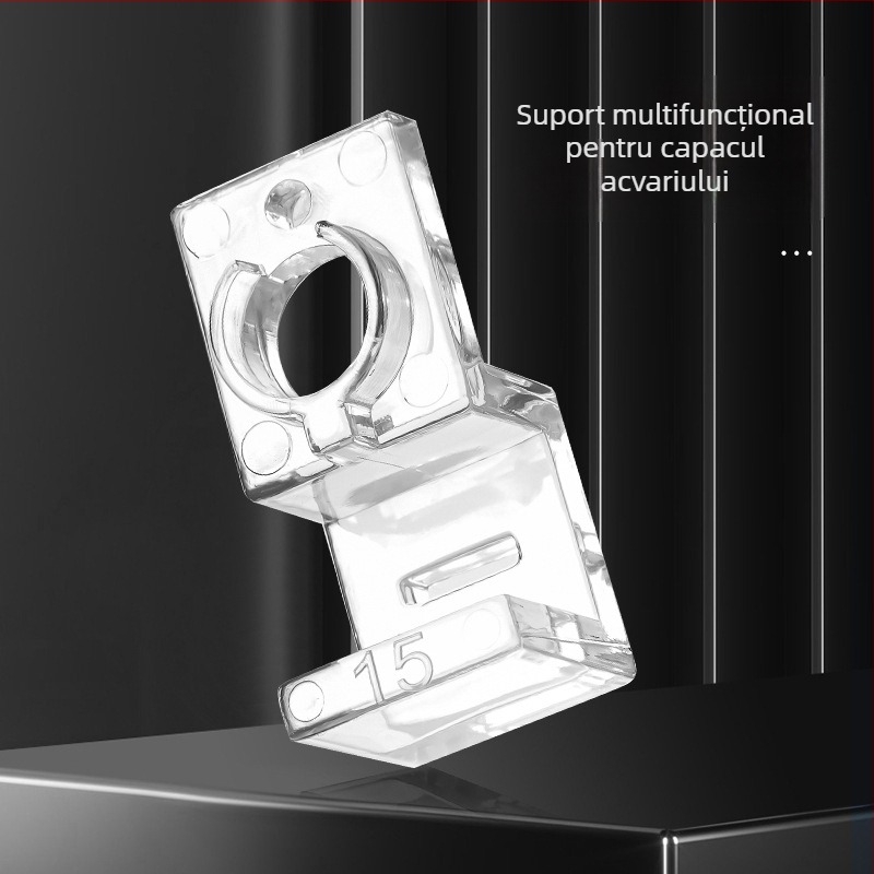 Suport pentru capacul acvariului, transparent, de înaltă rezistență, PC, mini țeavă de admisie și evacuare, fixă, din sticlă, montată pe perete, suport de susținere