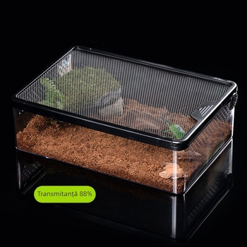 Reptile cutie de reproducere cutie cu corn broască țestoasă hamster șarpe de porumb cușcă rezervor anti-evadare reptile cutie de animale de companie consumabile pentru animale de companie