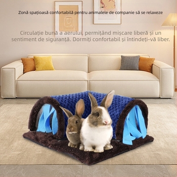 Cuib de bumbac transfrontalier pentru porc de Guineea, canal pentru animale de companie mici, iepure Totoro, veveriță, cuib de dormit cald, tunel de foraj pentru porc olandez