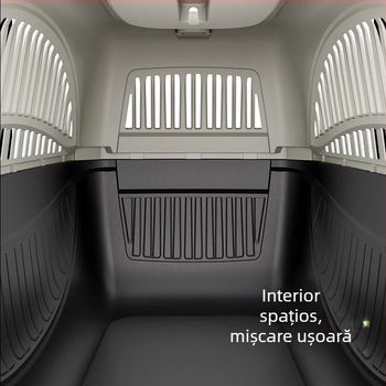 Pisică cutie de aer cușcă portabilă pentru pisici, geantă pentru pisici, cutie de transport pentru animale de companie, cutie auto, cușcă pentru câini, cușcă portabilă din plastic pentru pisici