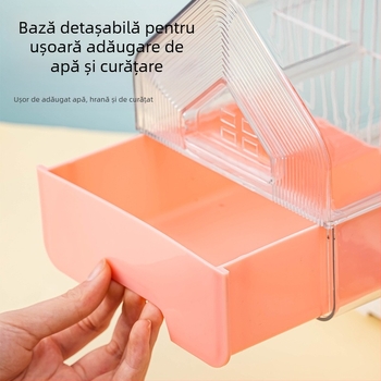 Baie externă pentru păsări, lavoar pentru papagal, cutie de baie transparentă, sertar multifuncțional pentru păsări, tip duș, cadă de duș
