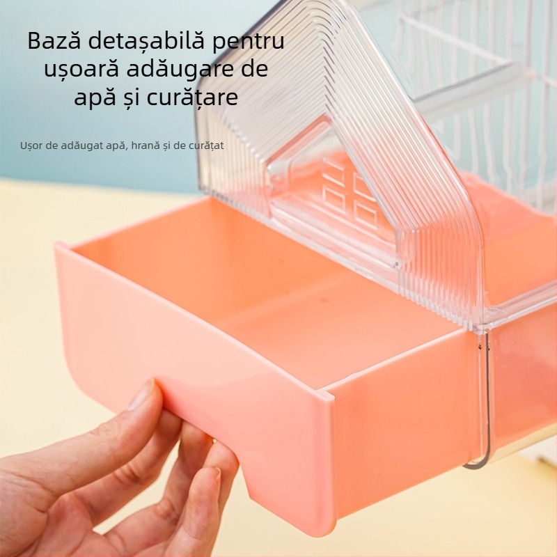 Baie externă pentru păsări, lavoar pentru papagal, cutie de baie transparentă, sertar multifuncțional pentru păsări, tip duș, cadă de duș