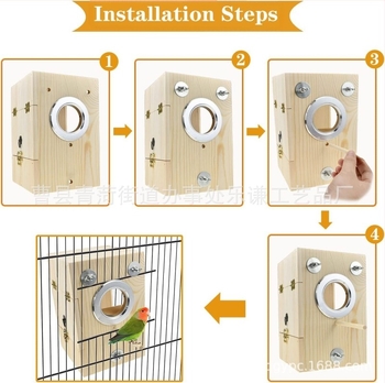 Cutie de reproducere a papagalilor, cutie verticală din piele de tigru, bujor, xuanfeng, cuib de papagal, cuib agățat, cuib de papagal cald, accesorii pentru colivie, consumabile