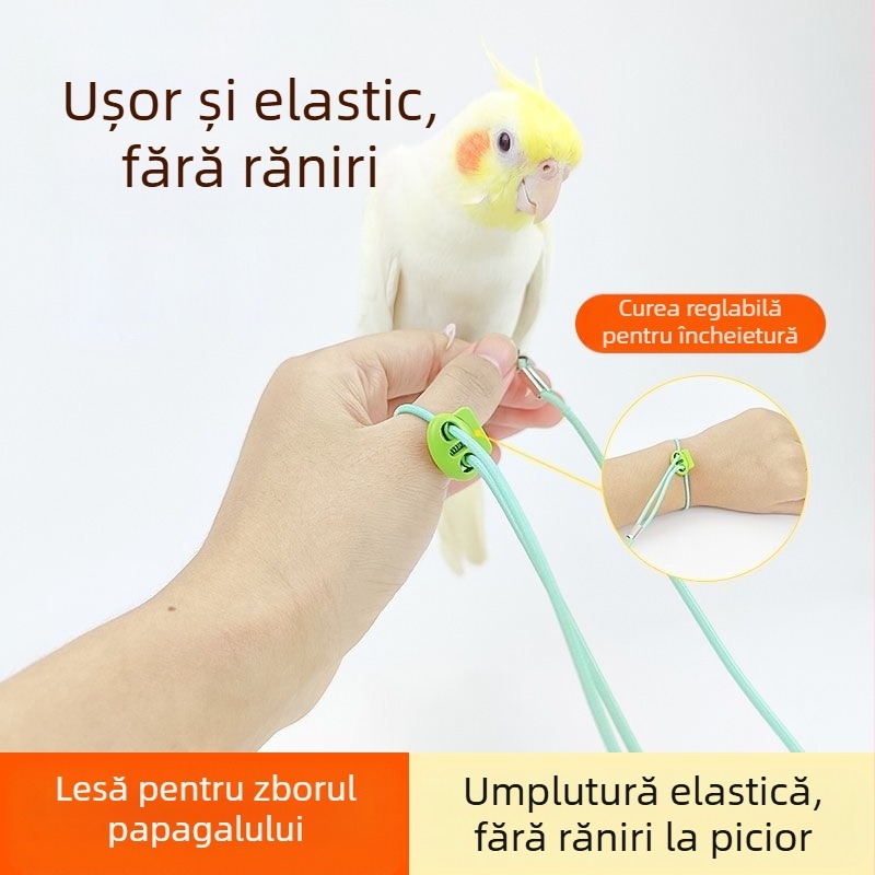 Papagal zbor frânghie elastică fără picior ultra ușoară antrenament Xuanfeng piele de tigru bujor picior inel picior lanț pasăre mers pe jos frânghie