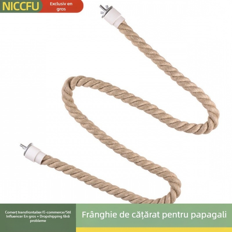 NC papagal mare, mediu și mic, frânghie de cățărat, scară de ciugulit, papagal, jucărie de agățat, frânghie de bumbac, cățărat, pasăre