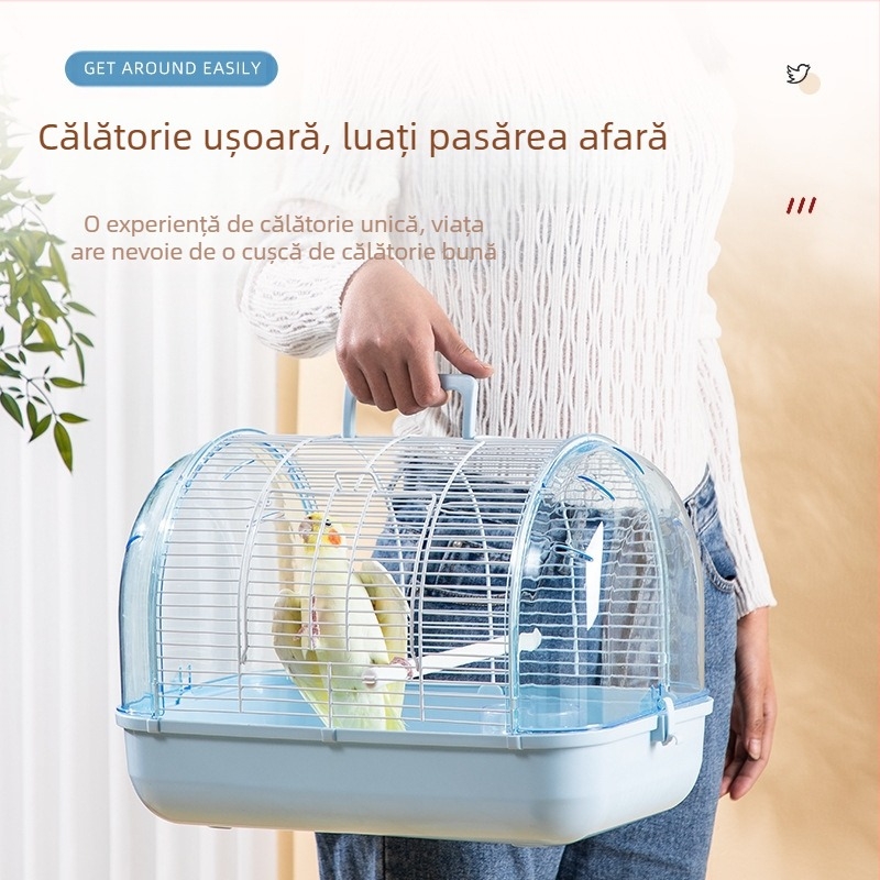 Colivie pentru păsări cu colivie portabilă, piele de tigru, bujor, colivie mică, călugăr solar, mare, metalică de înaltă calitate, colivie pentru păsări